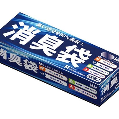 他サイト： ハウスホールドジャパンAS05消臭袋Mサイズ100枚 ゴミ袋・ポリ袋 小物用品の商品画像
