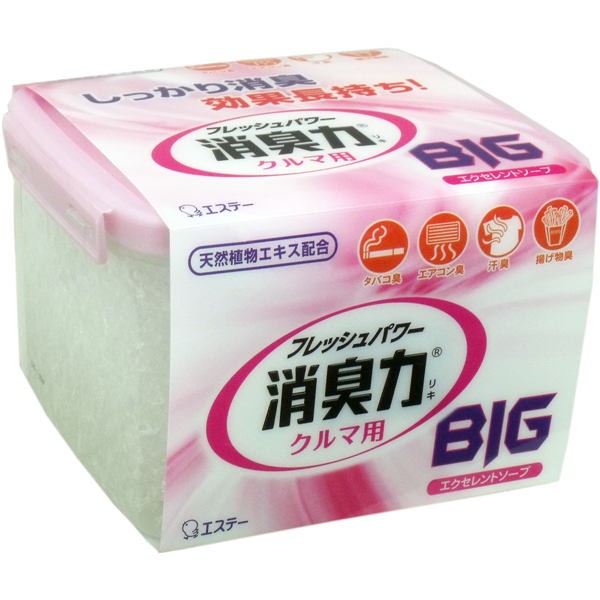 他サイト： エステー フレッシュパワー消臭力 クルマ用 BIG エクセレントソープ 900g 送料無料の商品画像