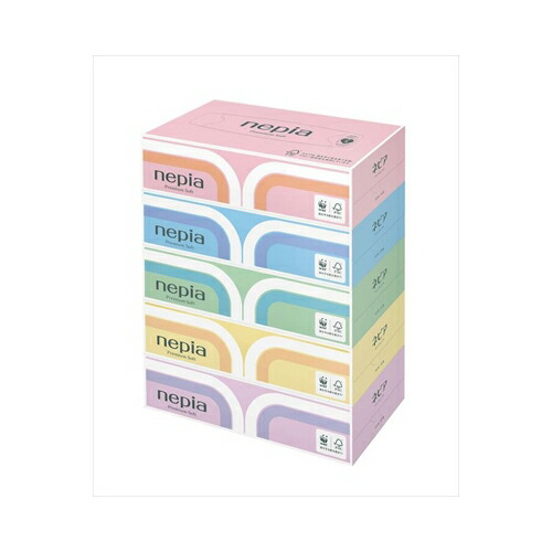 他サイト： 王子ネピア ネピアプレミアムソフトティシュ180W×5P 家庭紙 ティッシュの商品画像