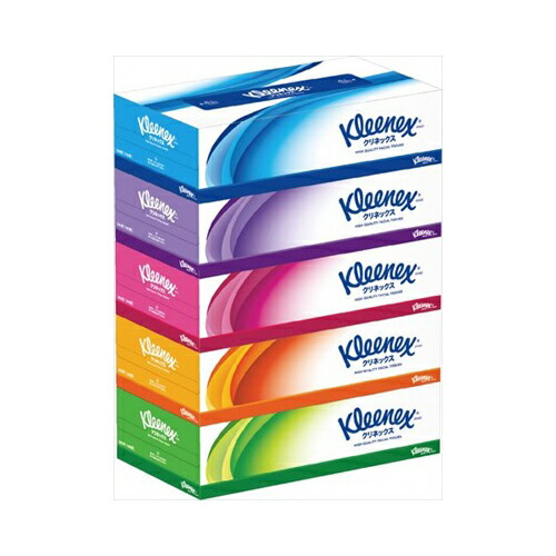 他サイト： 日本製紙クレシア クリネックスティシュー 180組×5箱 家庭紙 ティッシュの商品画像