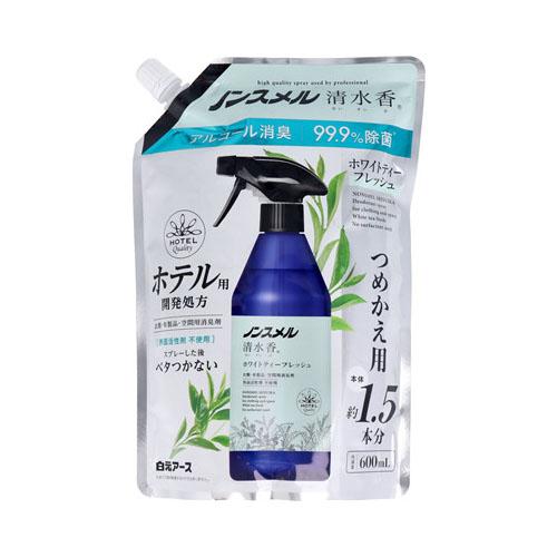 他サイト： 白元アース ノンスメル清水香 衣類・布製品・空間用消臭剤 ホワイティーフレッシュの香り 詰替用 600mL 芳香消臭 布用の商品画像