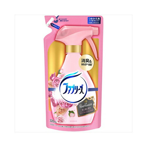 他サイト： P&Gジャパン ファブリーズ WレノアAローズ&F詰替320ML【3個までメール便、他商品と同梱不可】 芳香消臭 布用の商品画像