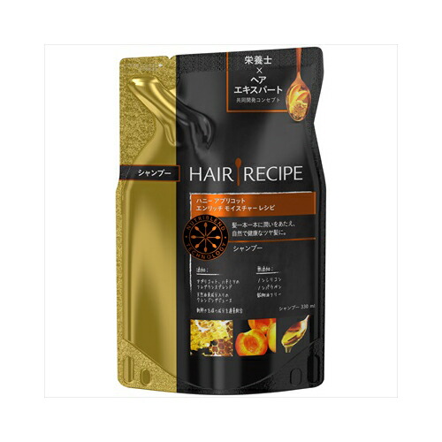 他サイト： P&Gジャパン ヘアレシピハニーアプリコットエンリッチSP詰替【3個までメール便、他商品と同梱不可】 インバス シャンプーの商品画像