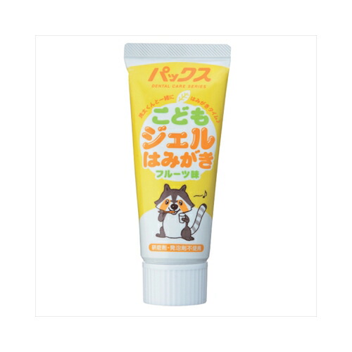 他サイト： 太陽油脂 パックス こどもジェルはみがき フルーツ味 50g オーラル 歯磨きの商品画像