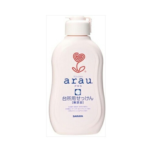 他サイト： サラヤ arau.(アラウ)台所用せっけん 本体 400mL 台所洗剤 天然系・自然派の商品画像