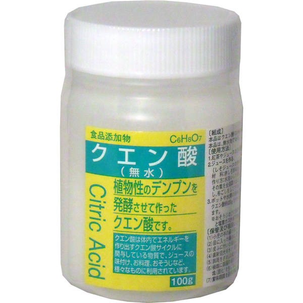 他サイト： 大洋製薬 食品添加物 クエン酸(無水) 100gの商品画像