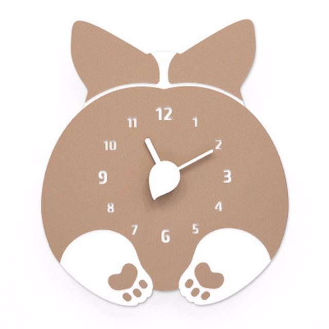 動物 お尻 モチーフ イラスト ブラック ブラウン ブルー イエロー かわいい 子供部屋 時計 インテリア Clock クロック 壁掛け ウォールの通販はau Pay マーケット Clock Flog クロックフロッグ Au Pay マーケット店
