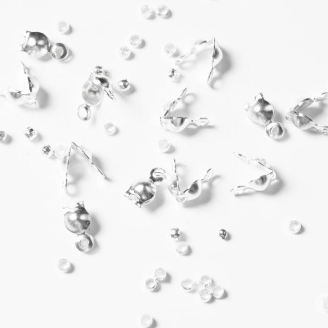 ボールチップとつぶし玉セット ホワイトシルバー 10個ずつ カン付き カシメ玉 ネックレス ブレスレット パーツ 素材 アクセサリーパーツの通販はau Pay マーケット ピンクゴールド通販広場