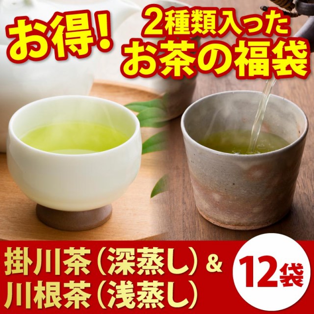 福袋 静岡茶 2種飲み比べセット 12袋（各100g×6...