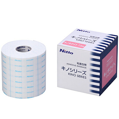 他サイト： ニトリート キノホワイト B5107(7.5CMX10M)1巻 1箱 ニトムズ 24-6795-04 テープ 固定 はがれにくいの商品画像