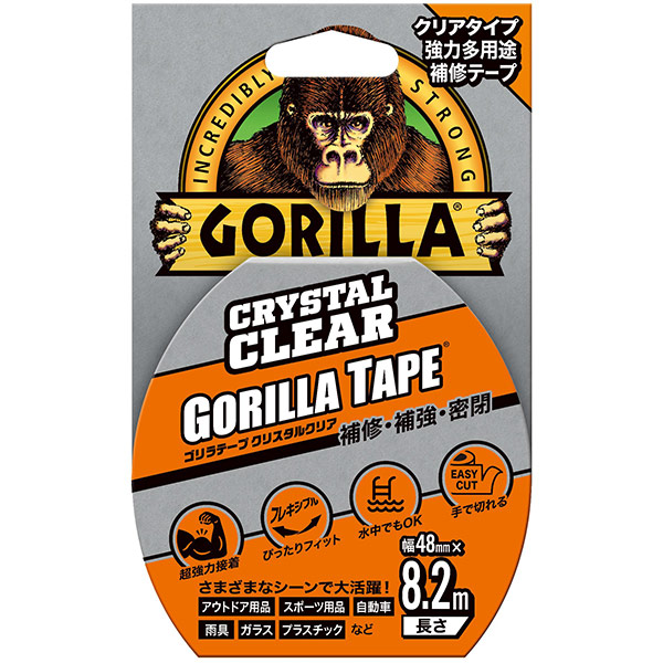 他サイト： 呉工業 KURE クレ ゴリラテープ 強力補修テープ No.1778 幅48mm×長8.12m クリスタルクリアの商品画像