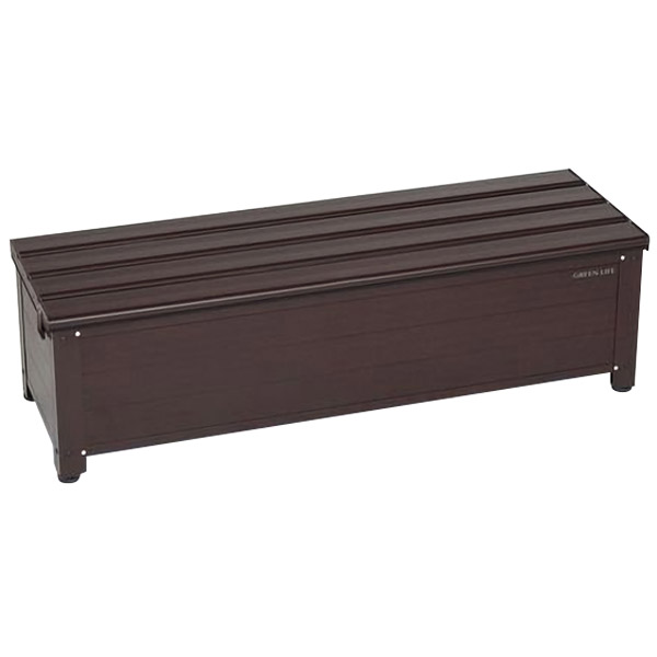 他サイト： 直送 日時指定不可 グリーンライフ アルミ踏み台ストッカー114 AFS-114N 屋外収納 物置 幅114cm 沖縄・離島配送の商品画像