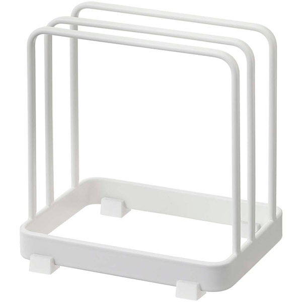 他サイト： 即日出荷 山崎実業 プレート まな板スタンド ホワイト 2496の商品画像