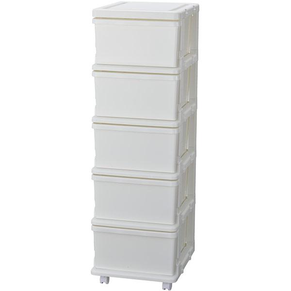 他サイト： 直送 日時指定不可 JEJ シーズユニット 5段チェスト ホワイト 1020622 沖縄・離島配送不可の商品画像