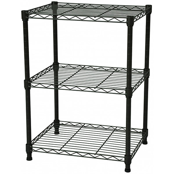 他サイト： 直送 日時指定不可 エイ・アイ・エス 19φスチールラック 幅45奥行35高さ61.8cm 3段 ブラウン NS-4535BR の商品画像