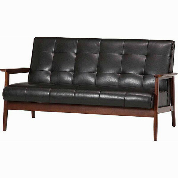 他サイト： 直送 日時指定不可 バイキャストPUソファー フレンズ ダークブラウン 2人掛け 846 沖縄・離島配送不可の商品画像