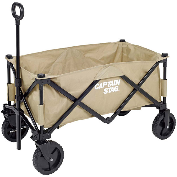他サイト： 即日出荷 キャプテンスタッグ CAPTAIN STAG CS収束型4輪キャリー ベージュ UL-1056 ワゴン アウトドア 沖の商品画像