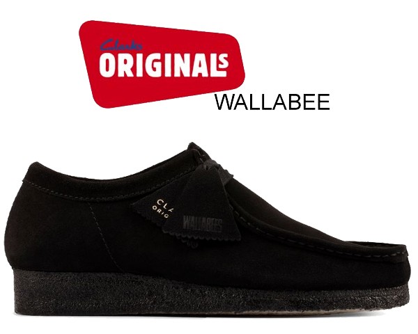 クラークス ワラビー】CLARKS WALLABEE BLACK SUEDE 26155519 モカシン シューズ カジュアル ブラック スウェード  クレープソール スエの通販はau PAY マーケット - LTD Online