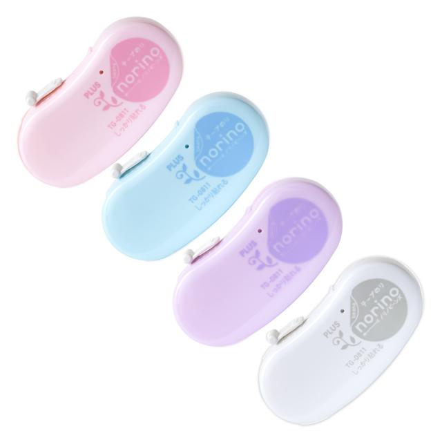 他サイト： プラス PLUS テープのり ノリノビーンズ しっかり貼れる ペールアソート 3+1個 TG-0811-4 54-420 剥がせの商品画像