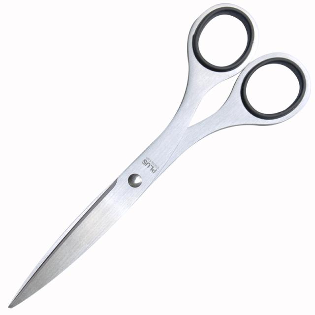 他サイト： 【メール便なら送料290円】プラス(PLUS)はさみ ステンレス鋏 刃渡り165mm ブラック NO.165 34-725の商品画像