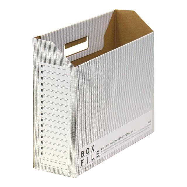 他サイト： プラス(PLUS)ボックスファイル エコノミー 10冊パック A4-E ダークグレー FL-099BF 55-3989の商品画像