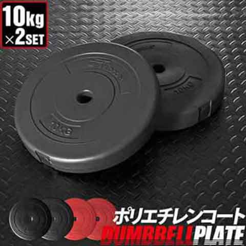 バーベル ダンベル プレート 10kg×2 - トレーニング用品