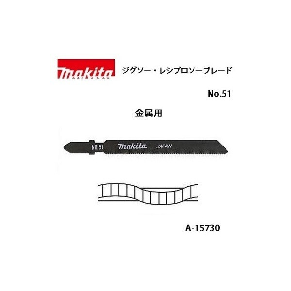 ネコポス可 マキタ ジグソー 小型レシプロソーブレード No 51 全長90mm 24山 金属用 5枚入 A の通販はau Pay マーケット カナジンau Pay マーケット店