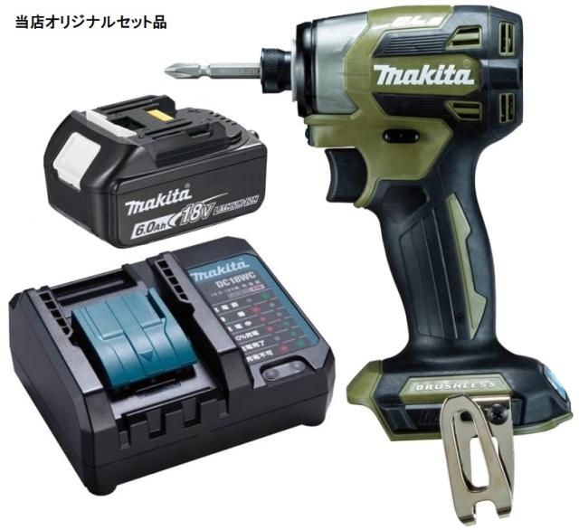 他サイト： マキタ 充電式インパクトドライバ オリーブ TD173DZO+バッテリBL1860B+充電器DC18WC付 18V対応 makiの商品画像