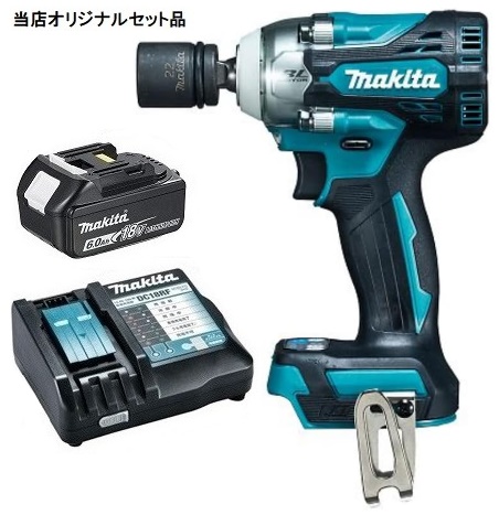 他サイト： マキタ 充電式インパクトレンチ TW300DZ+バッテリBL1860B+充電器DC18RF付 18V対応 makita 当店オリの商品画像