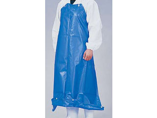 遠藤商事 機能性エプロン ガードロン 塩ビ抗菌 ひもL ブルー SEP8609> SEP8609