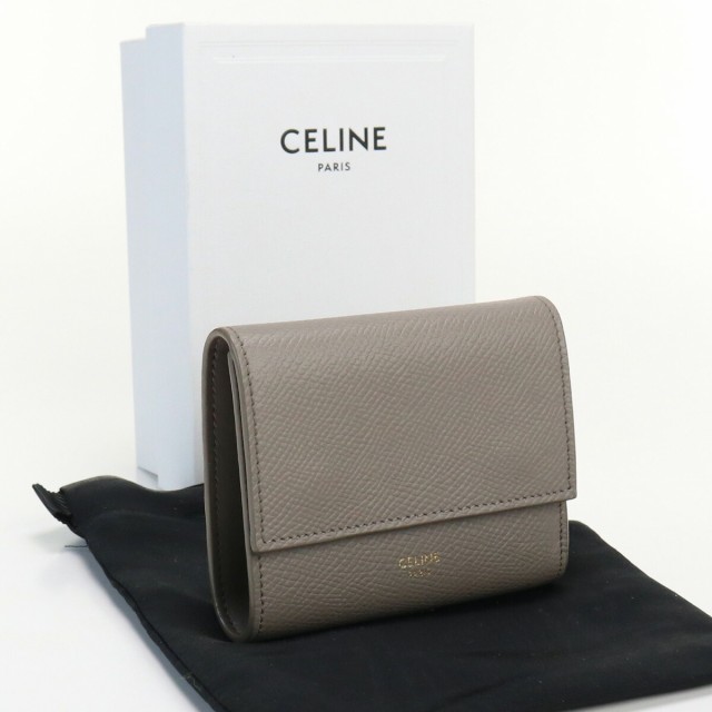 CELINE セリーヌ　スモールトリフォールドウォレット　グレー