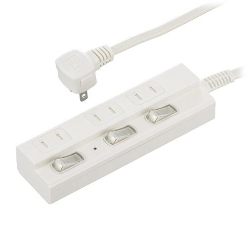 他サイト： OHM 節電タップ 雷ガード 3個口 1m/HS-TPK31W-22の商品画像