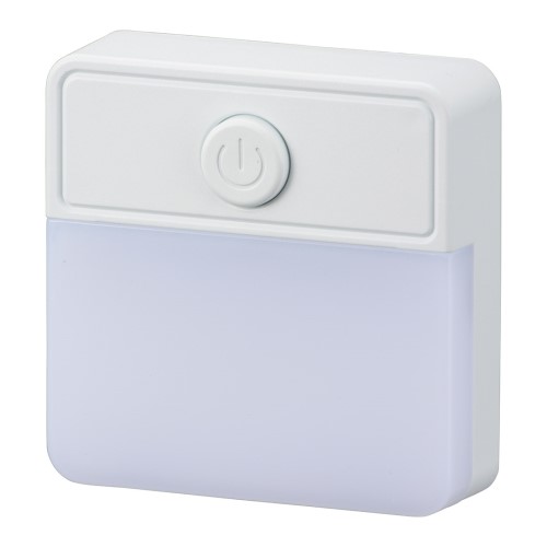 他サイト： ナイトライト 薄型LED スイッチ式 電球色 オーム電機 NIT-ALA6PSQ-WLの商品画像