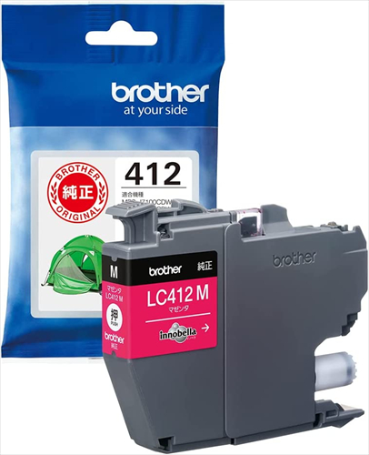 他サイト： ブラザー工業 ブラザー純正 インクカートリッジ マゼンタ LC412M 対応型番:MFC−J7300CDW、MFC−J7100Cの商品画像