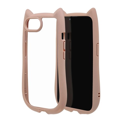 他サイト： iPhone 16e用 猫耳ハイブリッドケース 背面クリア TPUバンパーケース スモーキーピンク MIMI ラスタバナナ 86の商品画像