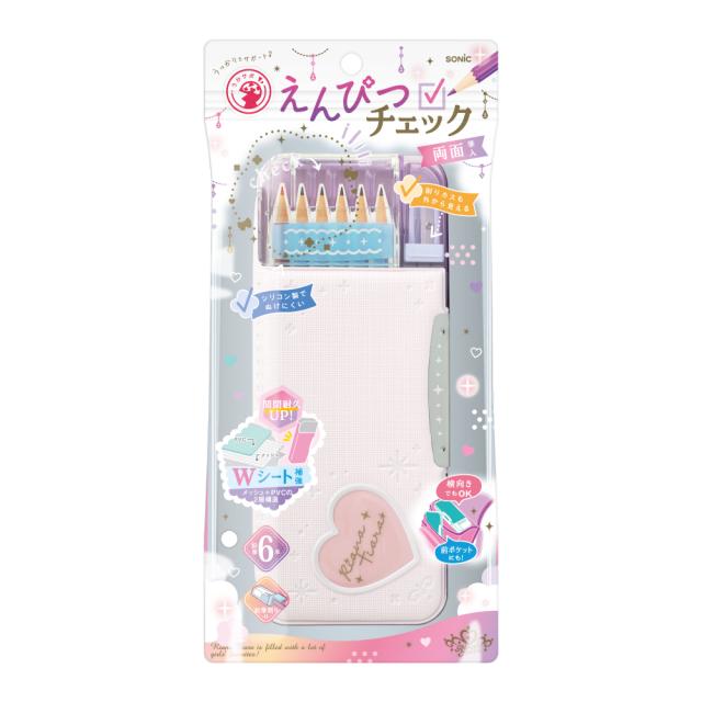 他サイト： 筆箱 うかサポ シンプル 小学校 女の子 小学生 おしゃれ リアナティアラ スリムタイプ FD-8228 ソニック ピンクの商品画像