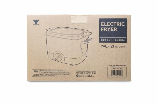 他サイト： 山善 電気フライヤー YAC-121(B) ブラック 家庭用 卓上 揚げ物 調理器 温度調節 フタ付き コンパクト 唐揚げ ポテの商品画像