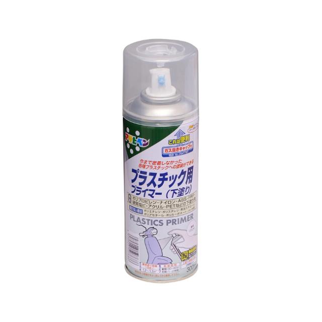 他サイト： ∀アサヒペン 【507686】プラスチック用プライマー(下塗り) 300ml クリヤ (4970925507686)の商品画像