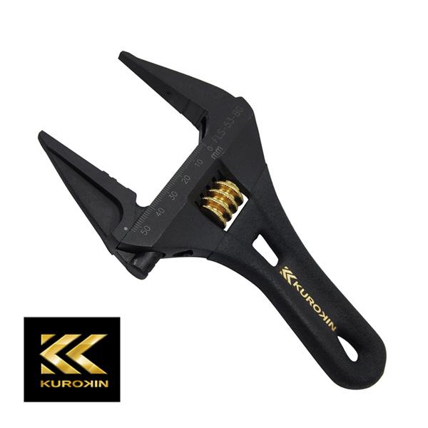 他サイト： ∀フジ矢 【FLS-53-BG】ライトショートモンキーレンチ (KUROKIN・グリップ付) (4952520852293)の商品画像