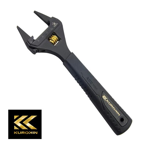他サイト： ∀フジ矢 【FLT-38-BG】先端薄型モンキーレンチ (KUROKIN・グリップ付) (4952520852316)の商品画像