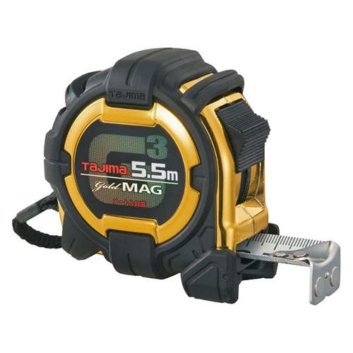 他サイト： ∀タジマ/TAJIMA 【G3GLM25-55BL】G3ゴールドロック マグ爪-25 5.5m メートル目盛 磁石付爪仕様 一般の商品画像