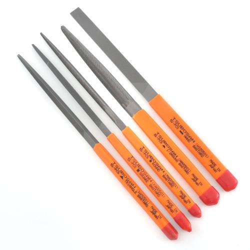 他サイト： ∀ツボサン 【ST005-01】組ヤスリセット 5本組 平・半丸・丸・角・三角 荒目 (4518007350012)の商品画像