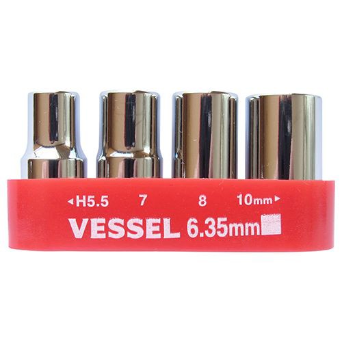 他サイト： ∀ベッセル/VESSEL 【TD-BS4】交換用ビットセット ソケット4本組 (4907587061836)の商品画像