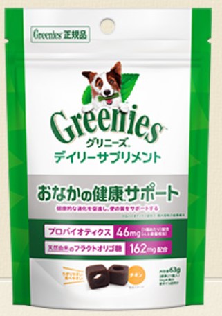 他サイト： クーポン配布中!! 【同梱不可】 マースジャパンリミテッド グリニーズ デイリーサプリ おなかの健康サポート 126gの商品画像
