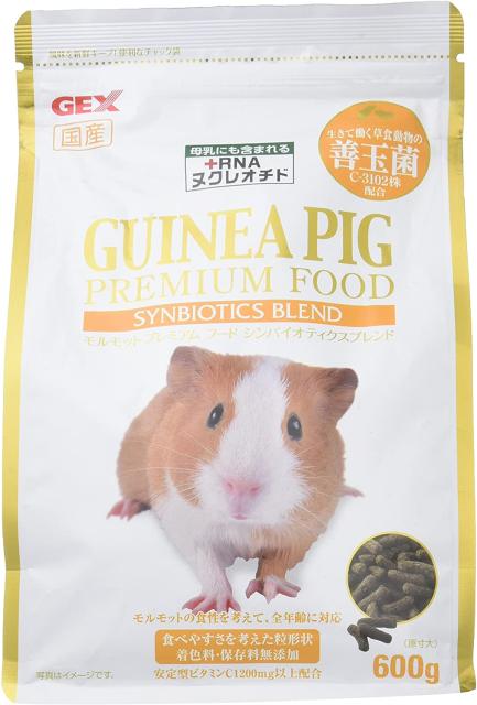 他サイト： クーポン配布中!! GEX ジェックス モルモット プレミアムフード シンバイオティクス ブレンド 600gの商品画像