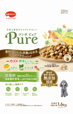 他サイト： クーポン配布中!! 日本ペットフード コンボ ピュア ドッグ 低脂肪 1.6kgの商品画像