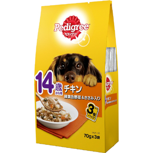 他サイト： 【3個セット】マースジャパンリミテッド ペディグリー成犬用ささみ緑黄色野菜入り70g×3袋の商品画像