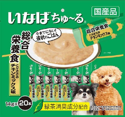他サイト： 【8個セット】いなばペットフード  ちゅ〜る 総合栄養食 とりささみ チキンミックス味 20本入りの商品画像