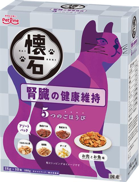他サイト： クーポン配布中!! ペットライン 懐石 5つのごほうび 腎臓の 健康維持 180gの商品画像