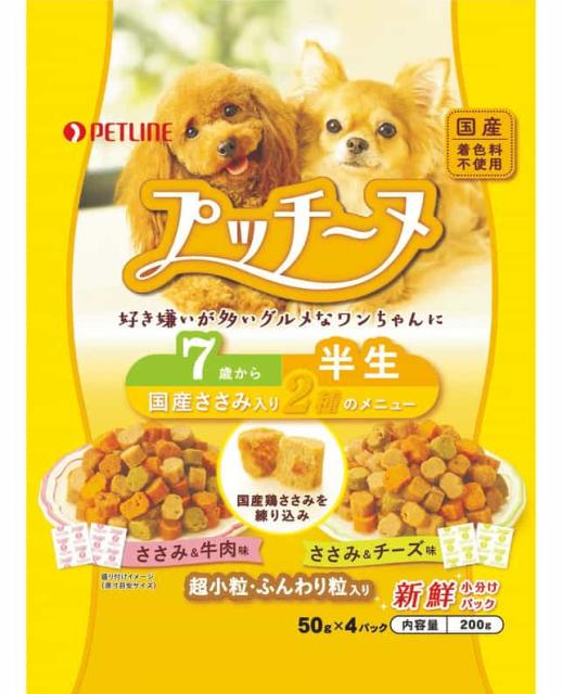 他サイト： 【12個セット】プッチーヌ半生7歳から国産ささみ入り200gの商品画像